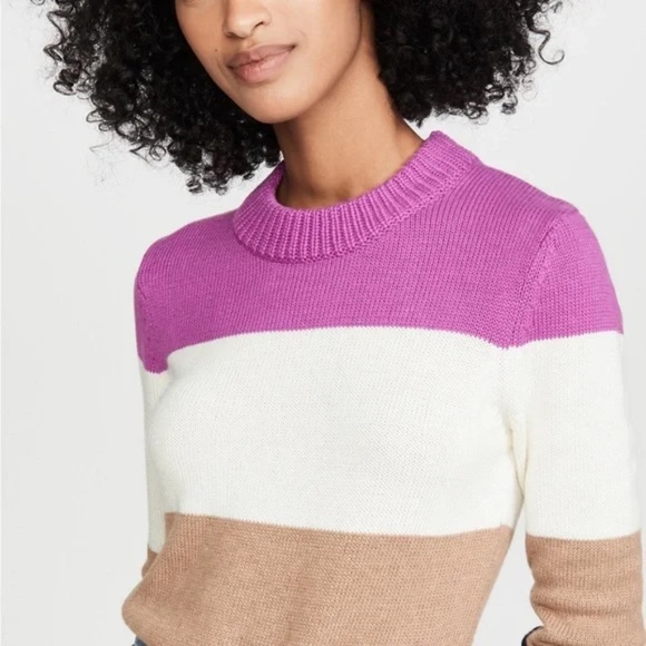 Shopbop wide stripe sweater L New - Picture 3 of 16
